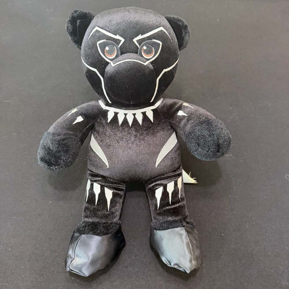 Build-A-Bear Workshop Marvel Black Panther Stuffed Animal Plush w/ Slippers